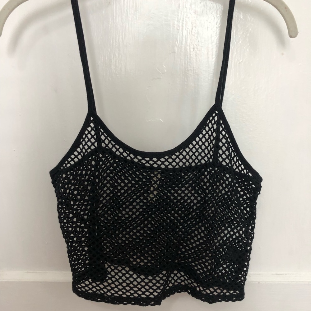 Fishnet crop top
